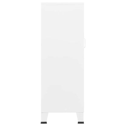 Armadio Classificatore Industriale Bianco 70x40x115 cm Metallo