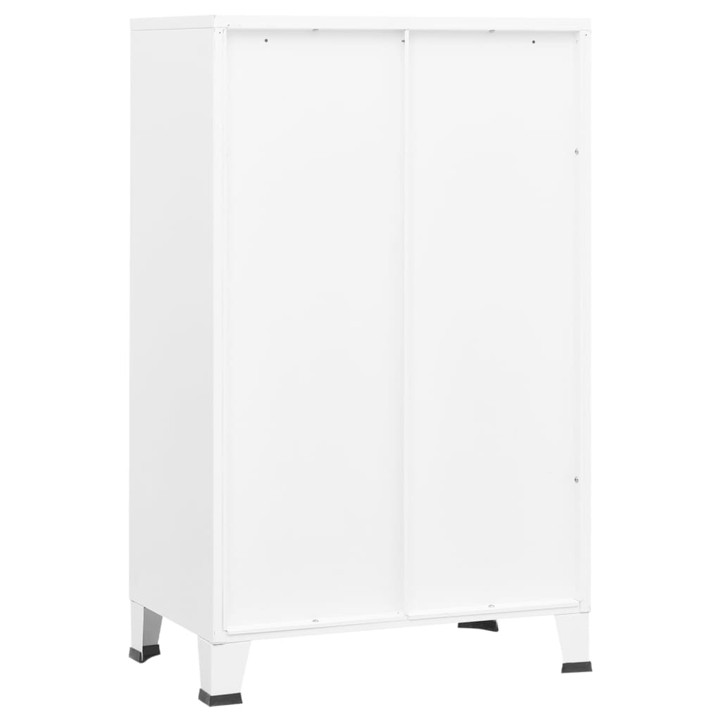 Armadio Classificatore Industriale Bianco 70x40x115 cm Metallo | homemem39