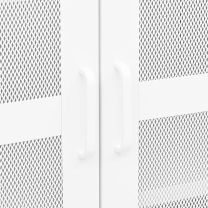 Armadio Classificatore Industriale Bianco 70x40x115 cm Metallo | homemem39