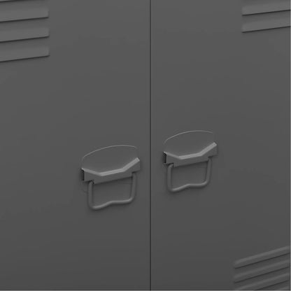 Anthracite Industrial Filing Cabinet 90x40x100 cm in Steel