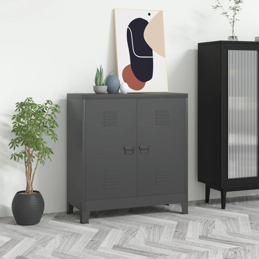 Classificatore Industriale Antracite 90x40x100 cm in Acciaio - homemem39