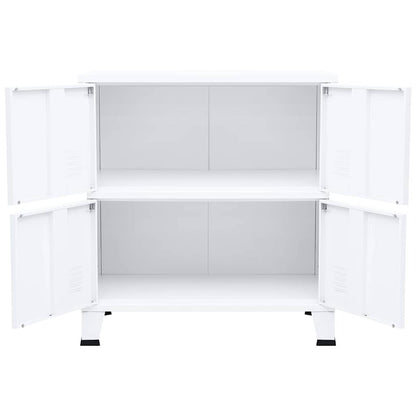 Armadio Classificatore Industriale Bianco 75x40x80 cm Acciaio
