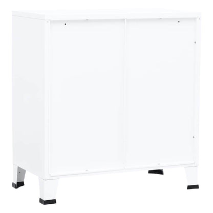 Armadio Classificatore Industriale Bianco 75x40x80 cm Acciaio - homemem39