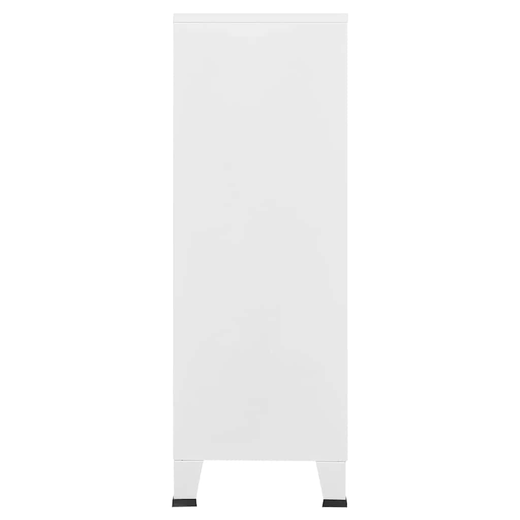 Armadio Classificatore Industriale Bianco 75x40x115 cm Metallo - homemem39