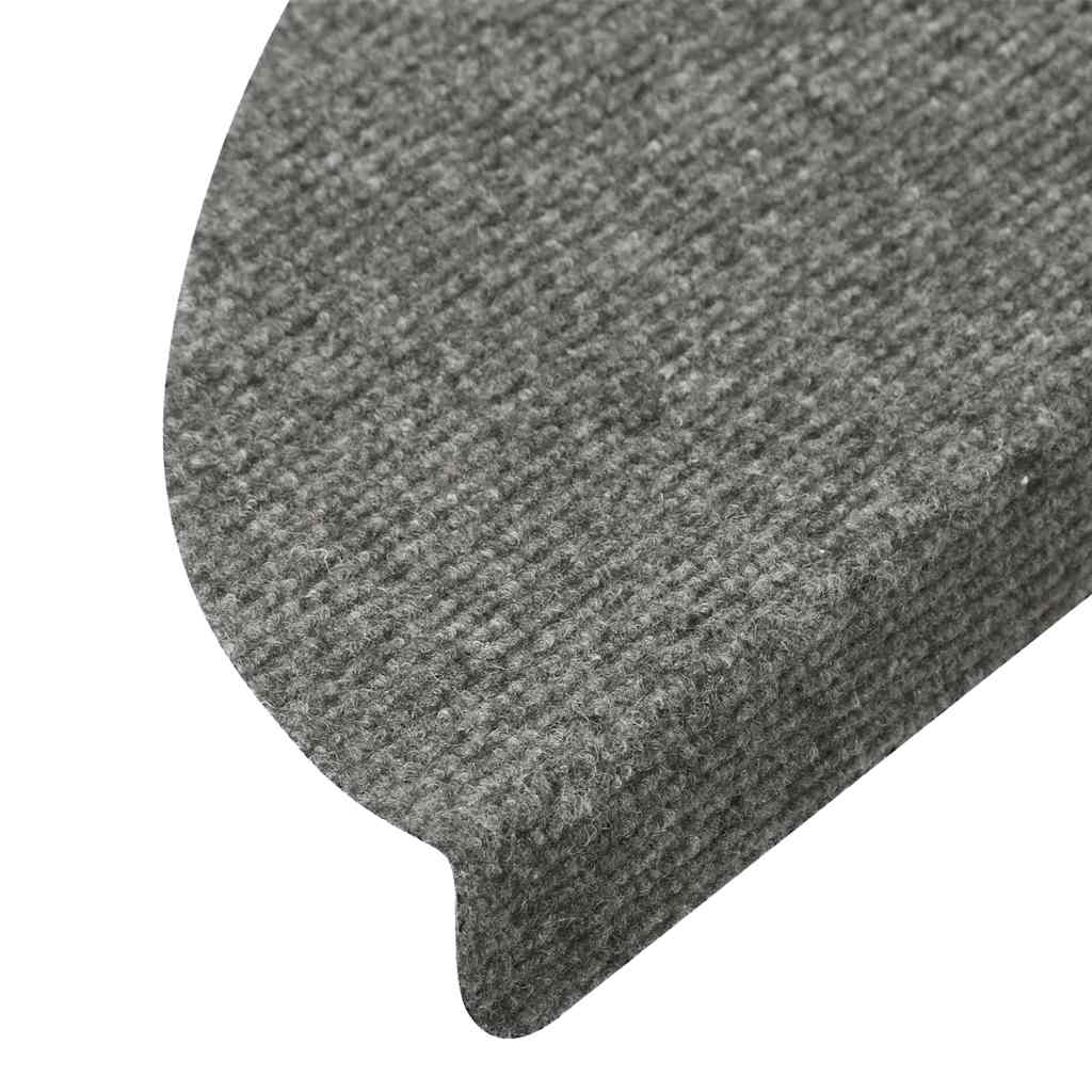 Adhesive Carpets for Stairs 15 pcs 56x17x3 cm Grey