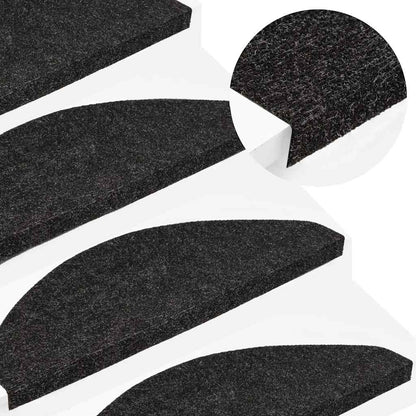Tappetini Autoadesivi per Scale 15 pz 65x22,5x3,5 cm Antracite - homemem39