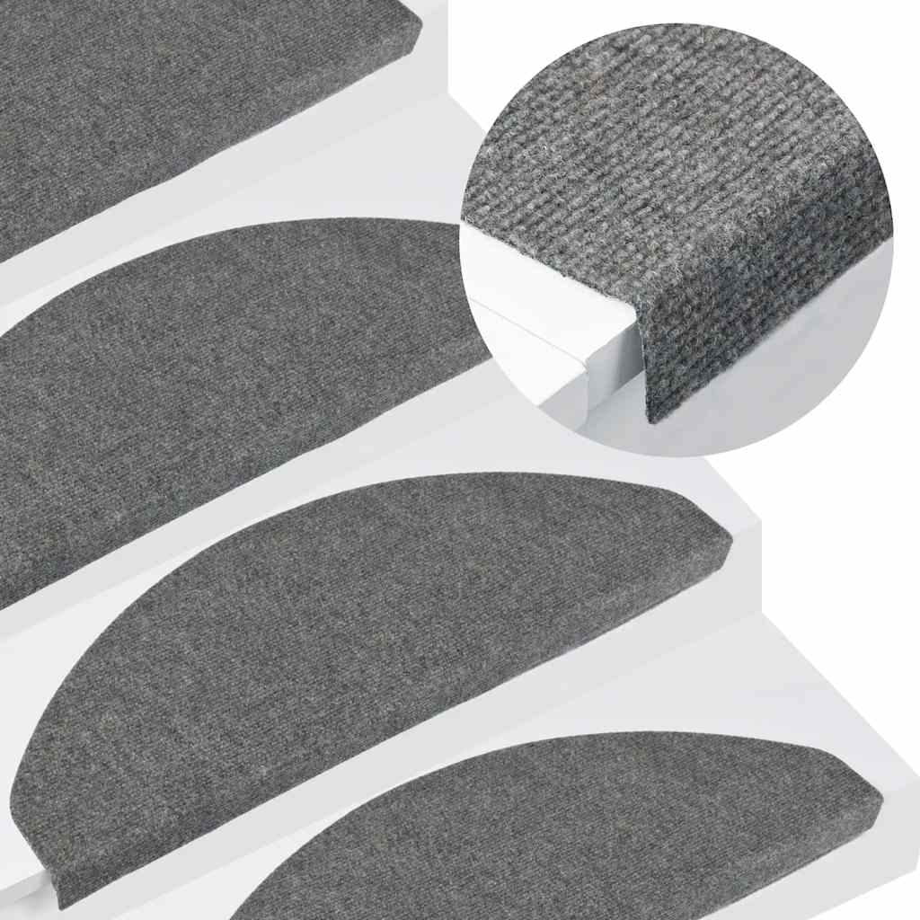 Tappetini Autoadesivi per Scale 15 pz 65x22,5x3,5 cm Grigi - homemem39