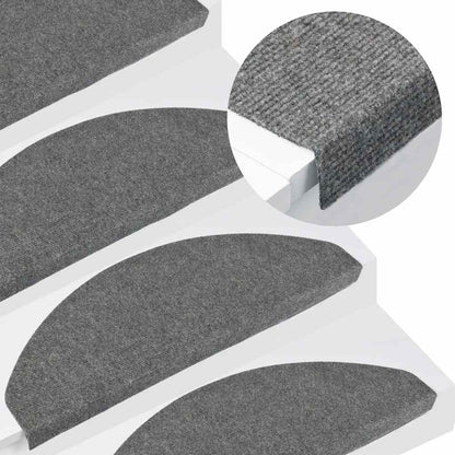 Tappetini Autoadesivi per Scale 15 pz 65x22,5x3,5 cm Grigi - homemem39