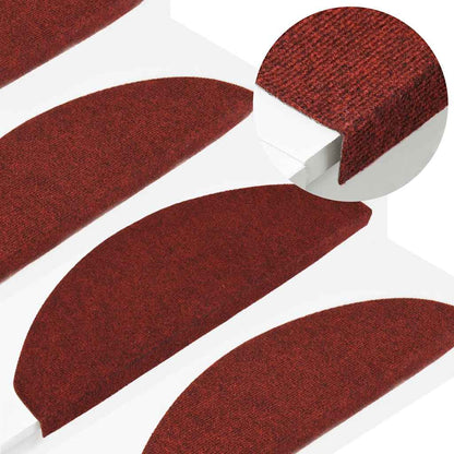 Tappetini Autoadesivi per Scale 15 pz 65x22,5x3,5 cm Rossi - homemem39