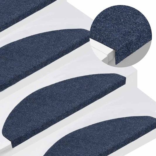 Tappetini Autoadesivi per Scale 15 pz 65x22,5x3,5 cm Blu - homemem39