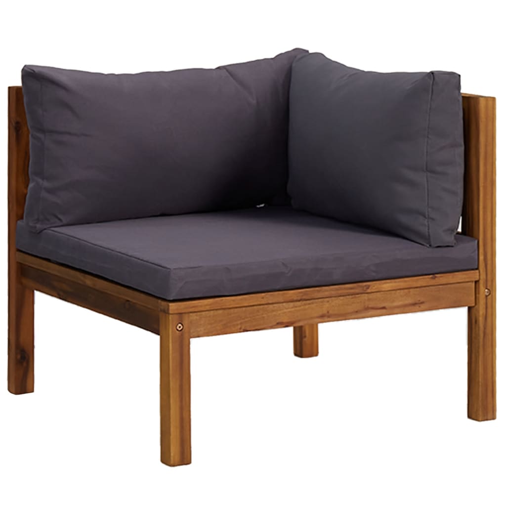 Set Divani da Giardino 4 pz con Cuscini in Massello di Acacia - homemem39