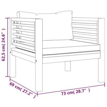 Set Divani da Giardino 5 pz con Cuscini in Massello di Acacia | homemem39