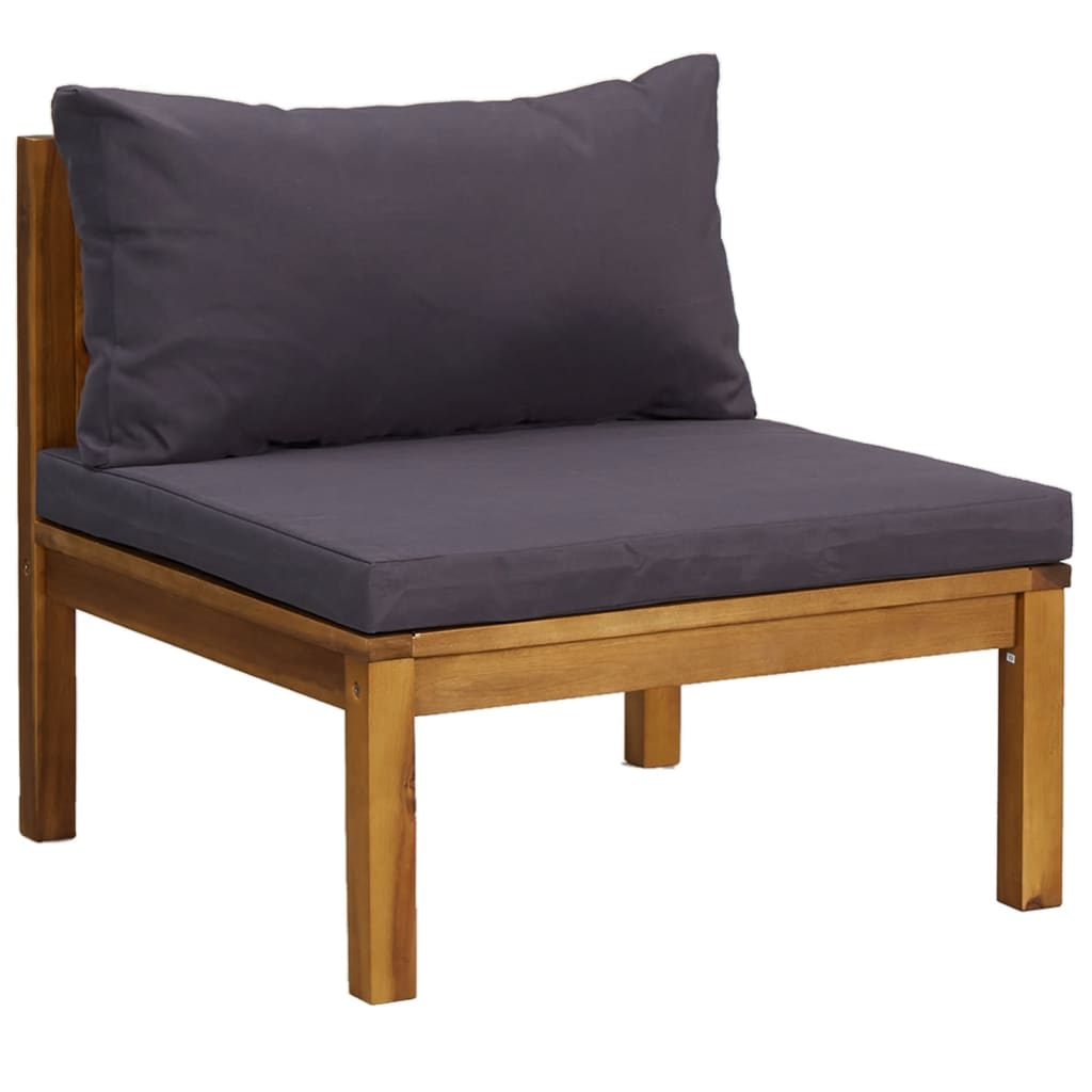 Set Divani da Giardino 3 pz con Cuscini in Massello di Acacia | homemem39