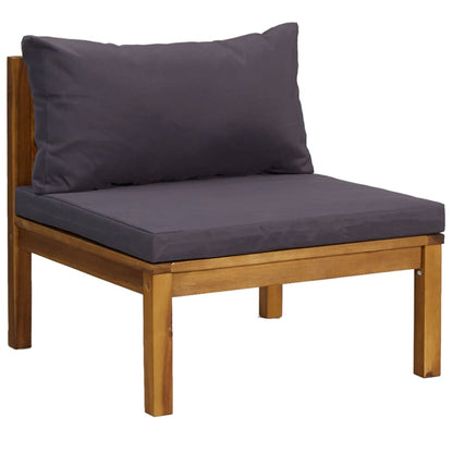Set Divani da Giardino 3 pz con Cuscini in Massello di Acacia | homemem39