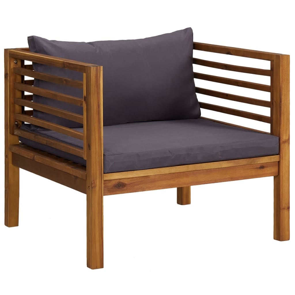 Set Divani da Giardino 7 pz con Cuscini in Massello di Acacia | homemem39