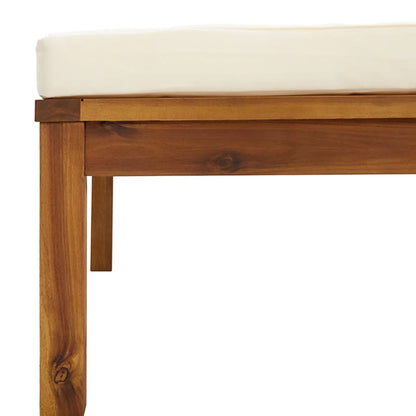 Set Divani da Giardino 6 pz con Cuscini Crema in Legno Acacia | homemem39