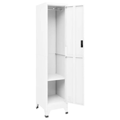 Armadietto con Serratura Bianco 38x45x180 cm in Acciaio | homemem39
