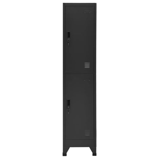 Armadietto con Serratura Antracite 38x45x180 cm in Acciaio | homemem39