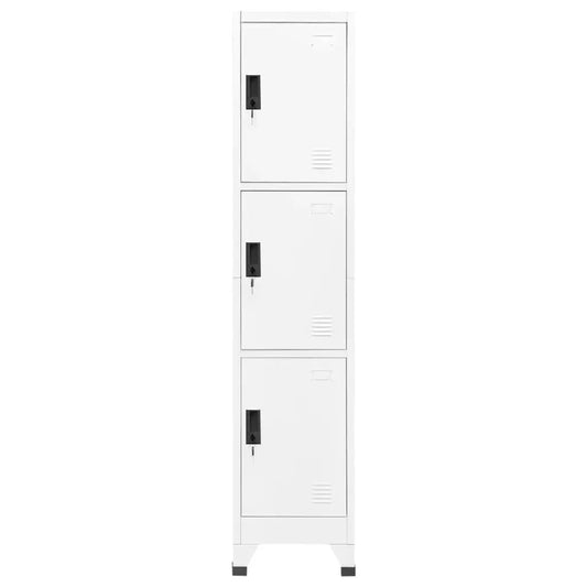 Armadietto con Serratura Bianco 38x45x180 cm in Acciaio | homemem39
