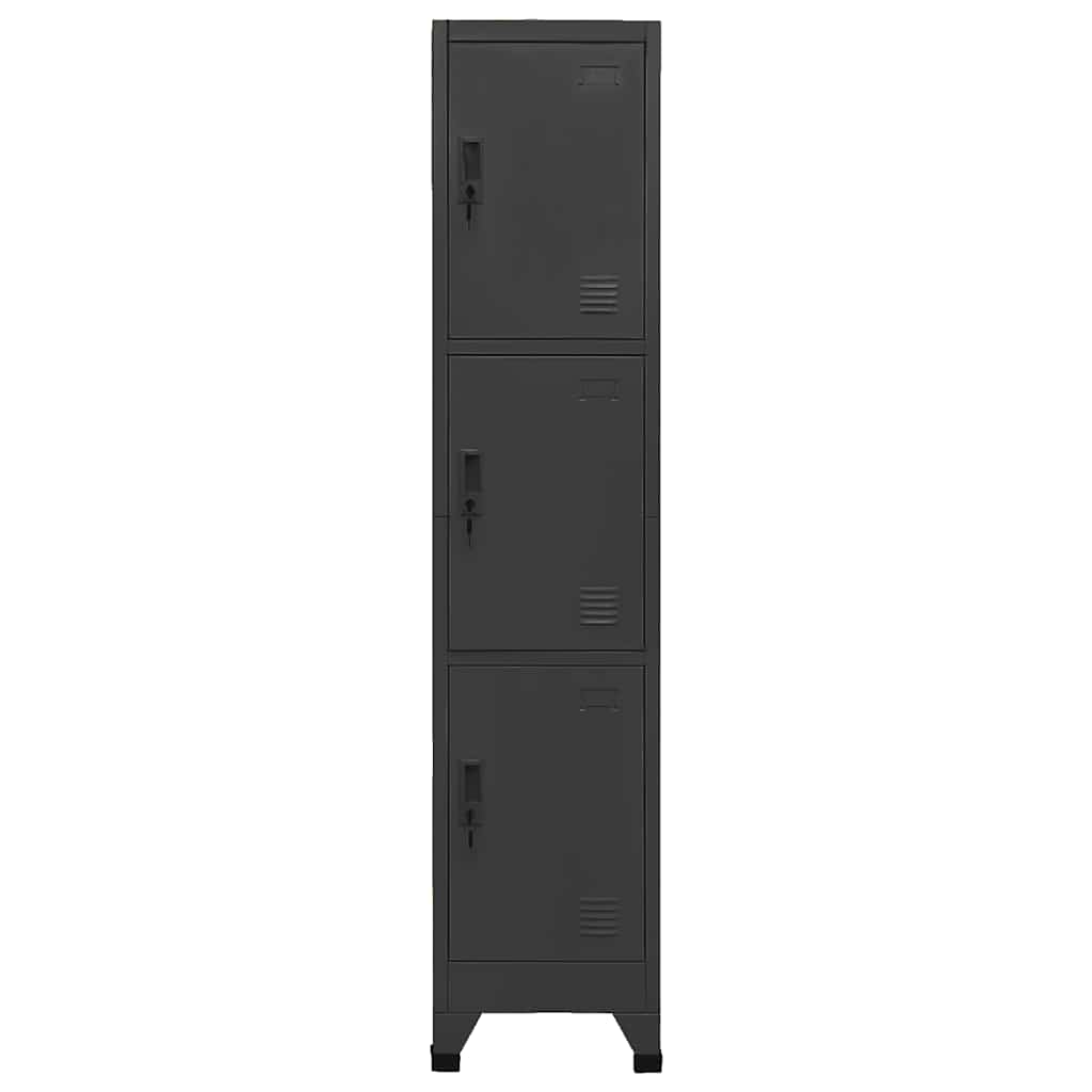 Armadietto con Serratura Antracite 38x45x180 cm in Acciaio | homemem39