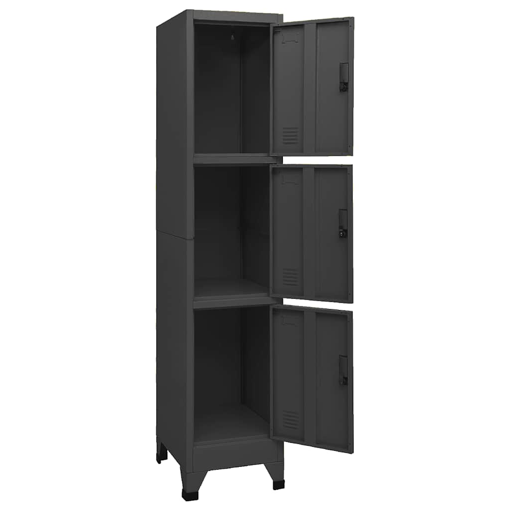 Armadietto con Serratura Antracite 38x45x180 cm in Acciaio | homemem39
