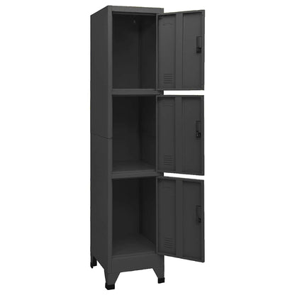 Armadietto con Serratura Antracite 38x45x180 cm in Acciaio | homemem39