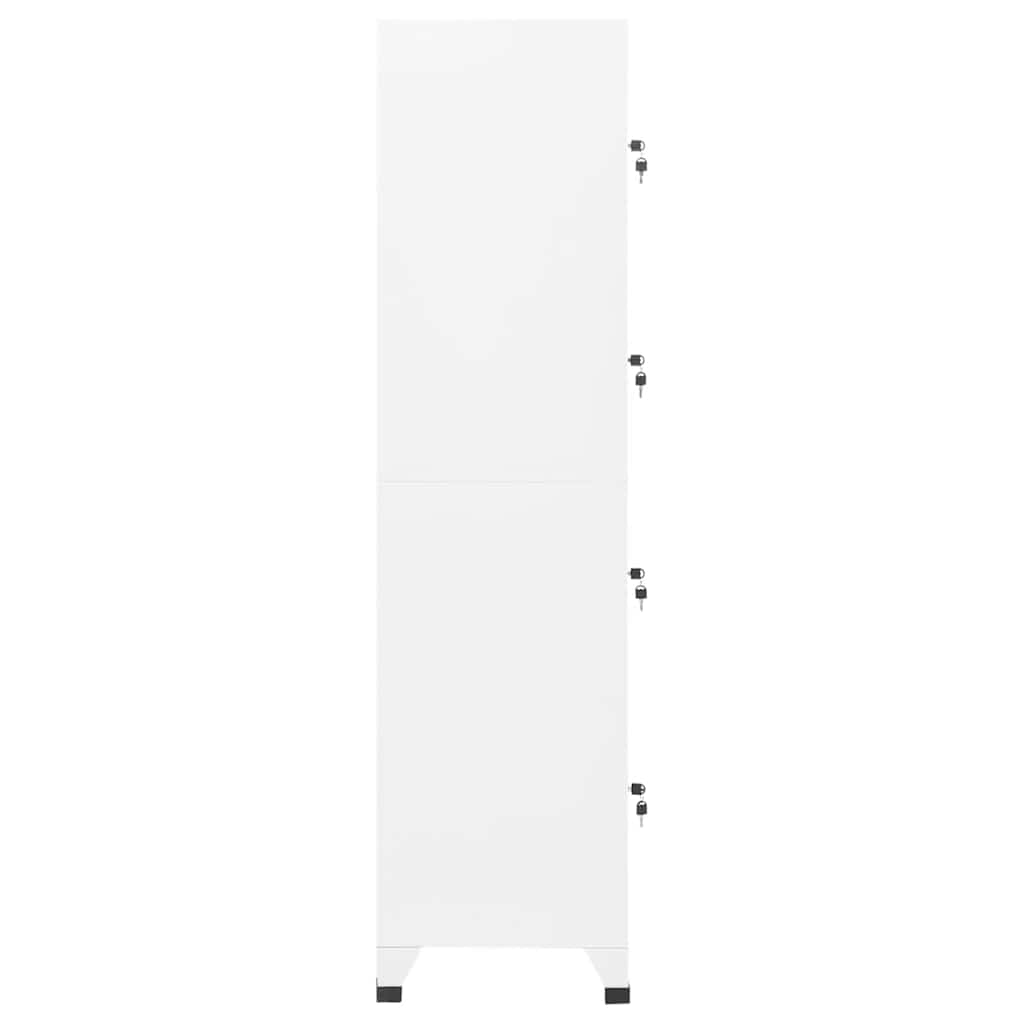 Armadietto con Serratura Bianco 38x45x180 cm in Acciaio | homemem39