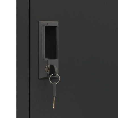 Armadietto con Serratura Antracite 38x45x180 cm in Acciaio | homemem39