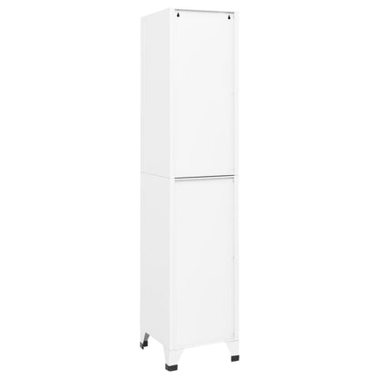Armadietto con Serratura Bianco 38x40x180 cm in Acciaio | homemem39