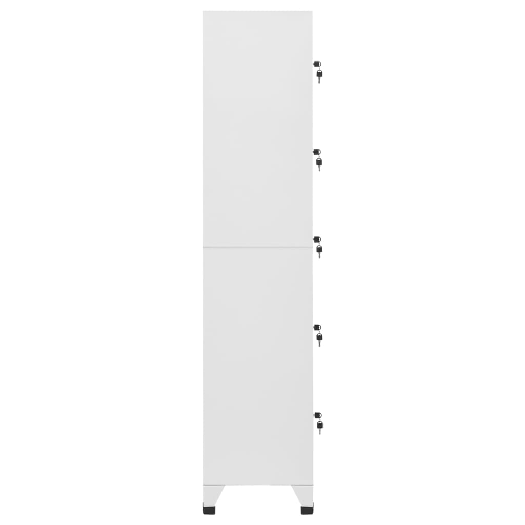 Armadietto con Serratura Grigio Chiaro 38x40x180 cm in Acciaio | homemem39