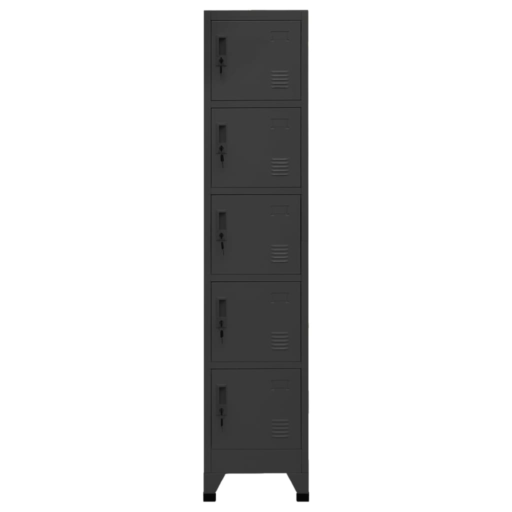 Armadietto con Serratura Antracite 38x45x180 cm in Acciaio | homemem39