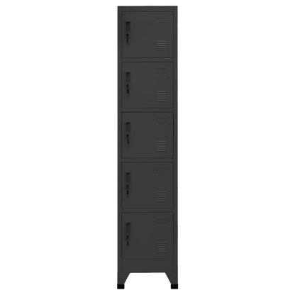 Armadietto con Serratura Antracite 38x45x180 cm in Acciaio | homemem39
