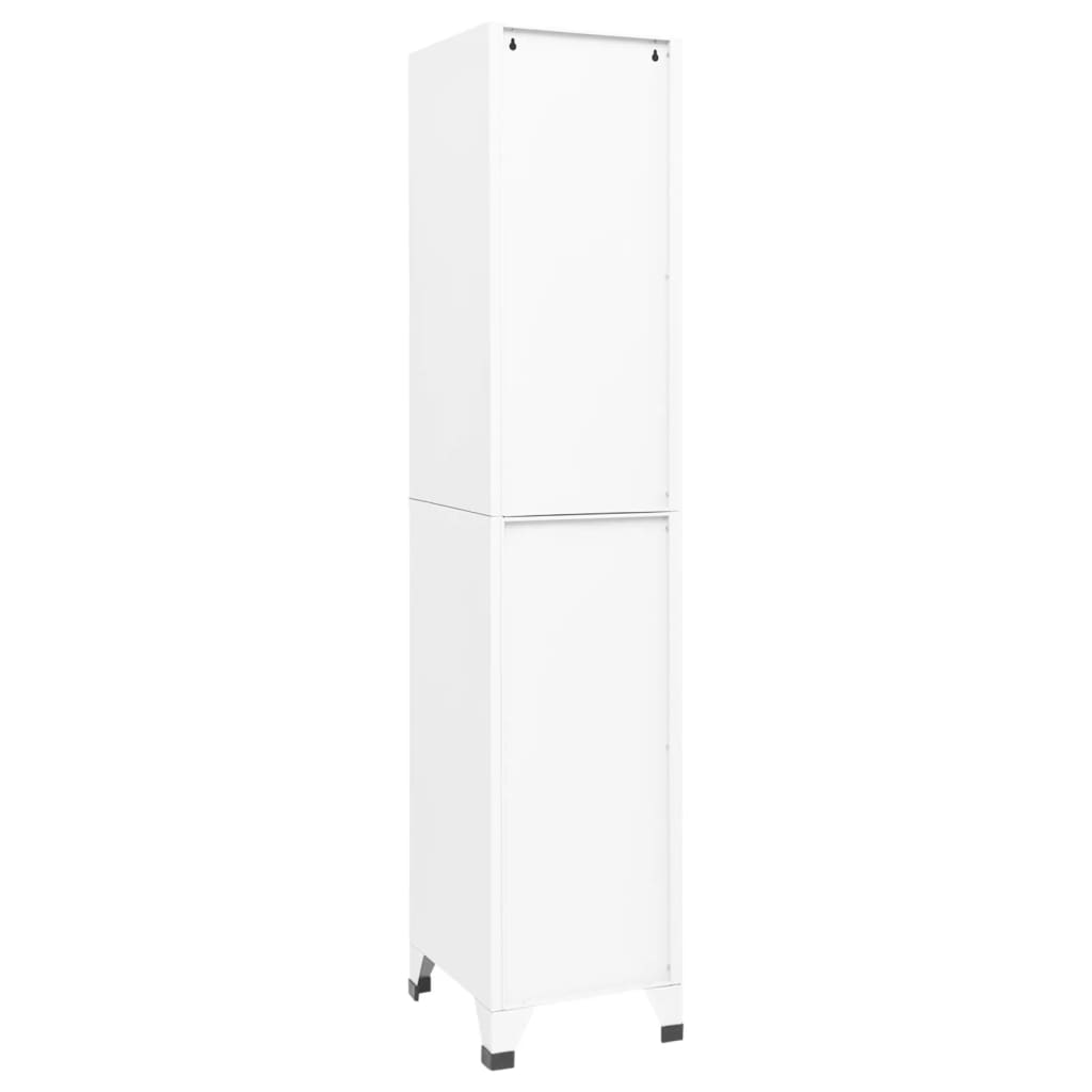 Armadietto con Serratura Bianco 38x40x180 cm in Acciaio | homemem39