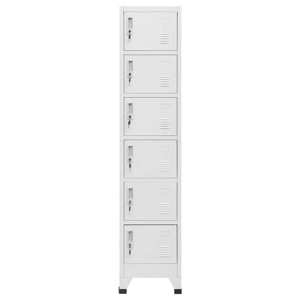 Armadietto con Serratura Grigio Chiaro 38x40x180 cm in Acciaio | homemem39