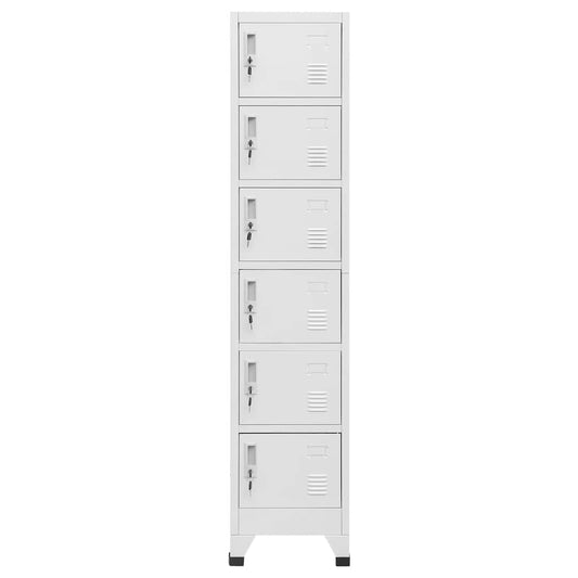 Armadietto con Serratura Grigio Chiaro 38x40x180 cm in Acciaio | homemem39