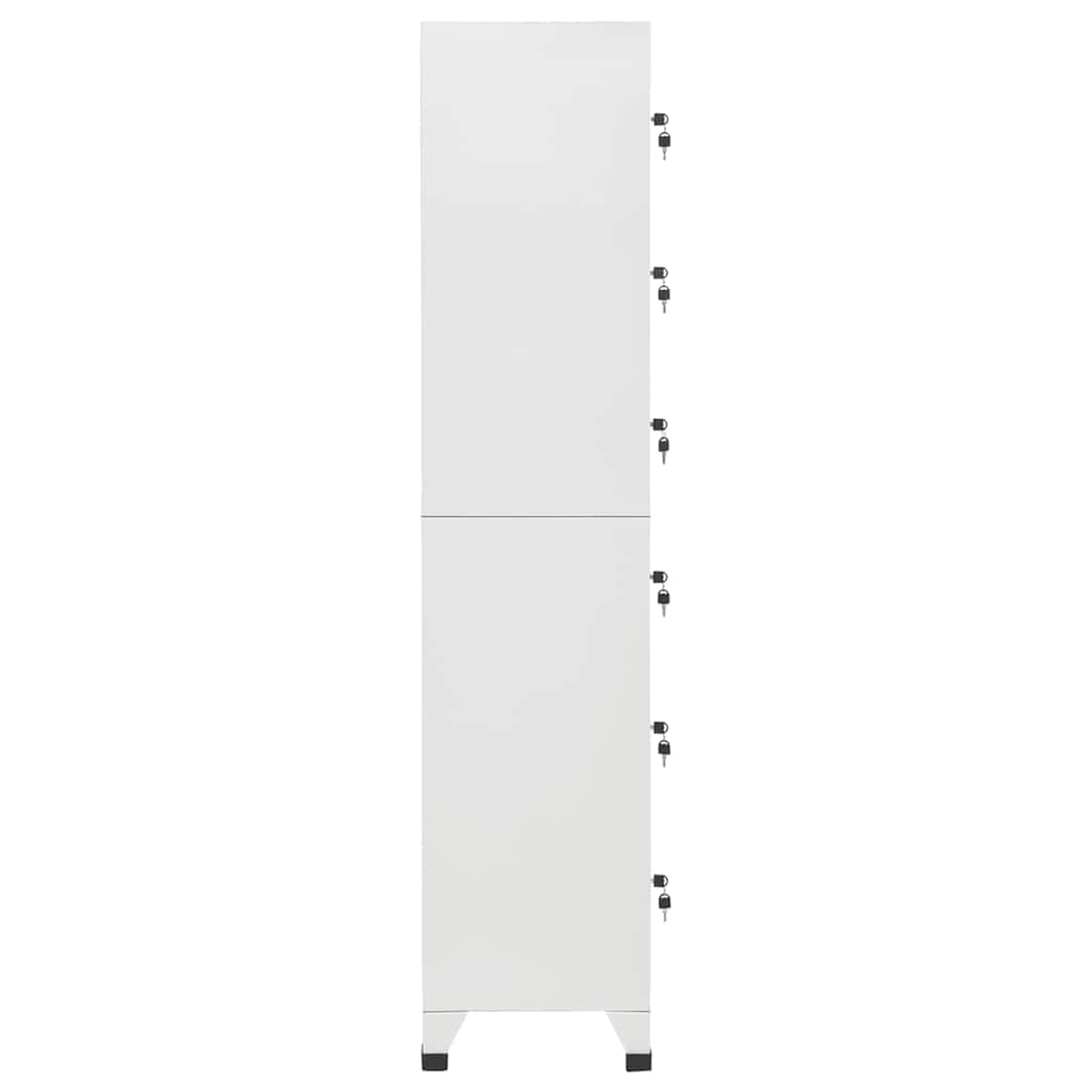 Armadietto con Serratura Grigio Chiaro 38x40x180 cm in Acciaio | homemem39