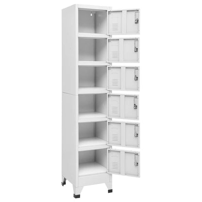 Armadietto con Serratura Grigio Chiaro 38x40x180 cm in Acciaio | homemem39