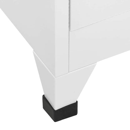 Armadietto con Serratura Grigio Chiaro 38x40x180 cm in Acciaio | homemem39