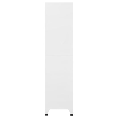 Armadietto con Serratura Bianco 90x45x180 cm in Acciaio | homemem39