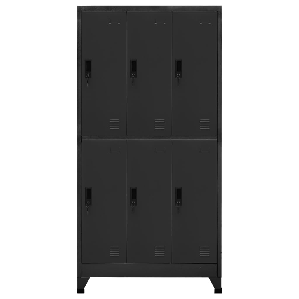 Armadietto con Serratura Antracite 90x45x180 cm in Acciaio | homemem39