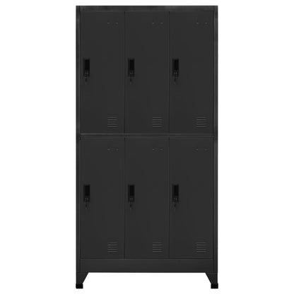 Armadietto con Serratura Antracite 90x45x180 cm in Acciaio - homemem39