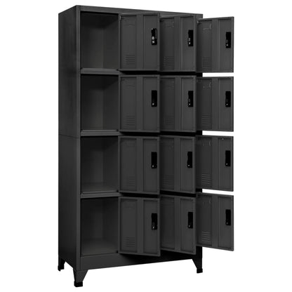 Armadietto con Serratura Antracite 90x45x180 cm in Acciaio | homemem39