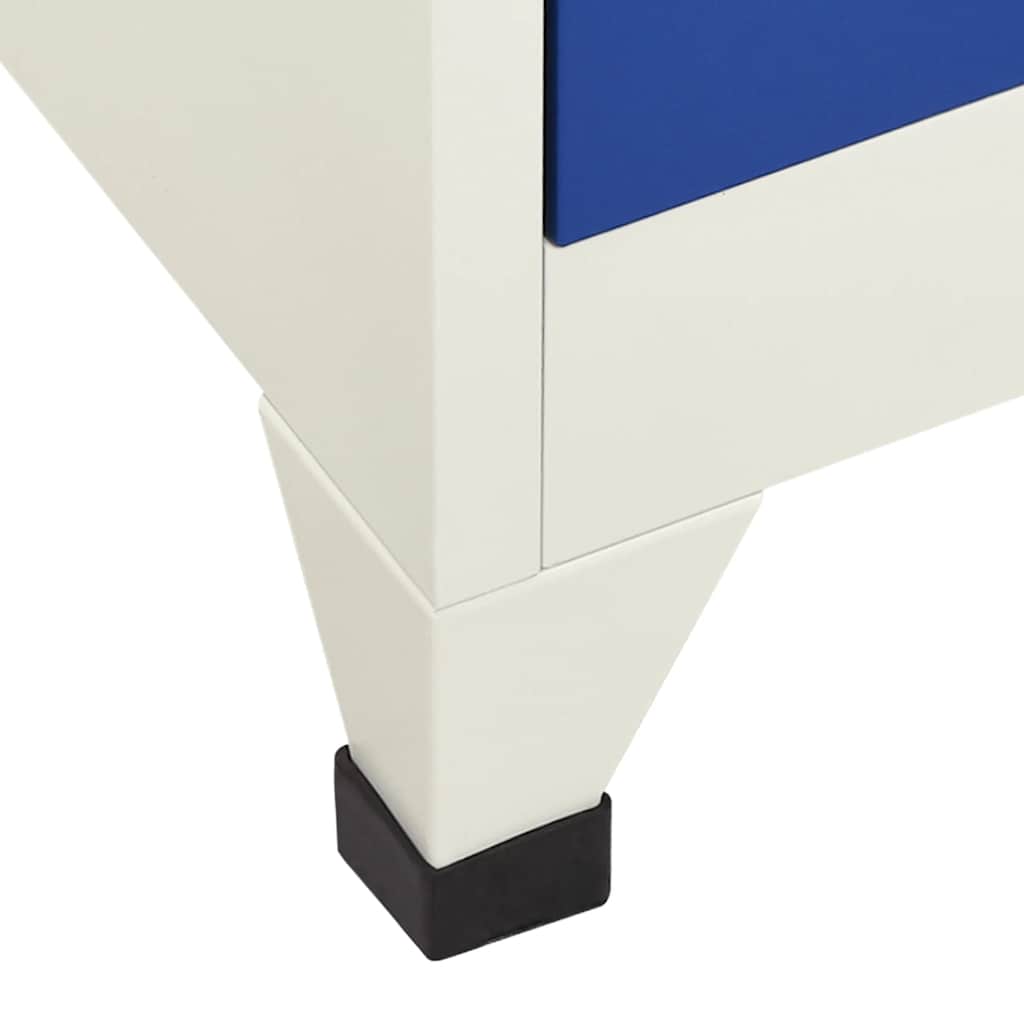 Armadietto con Serratura Grigio e Blu 90x45x180 cm in Acciaio | homemem39