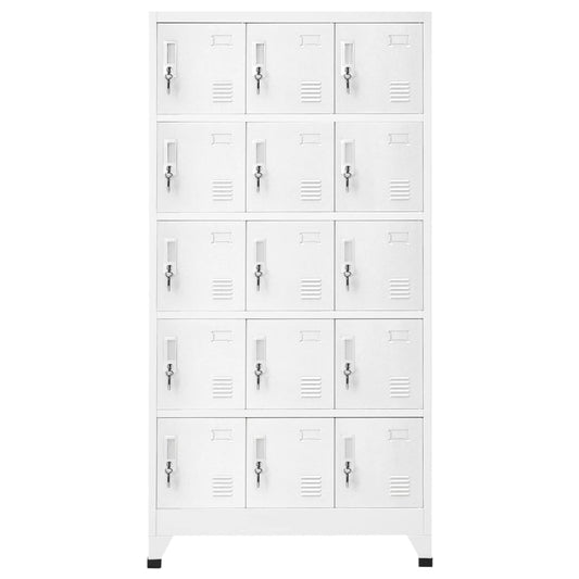 Armadietto con Serratura Grigio Chiaro 90x40x180 cm in Acciaio - homemem39