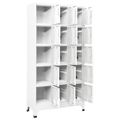 Armadietto con Serratura Grigio Chiaro 90x40x180 cm in Acciaio - homemem39