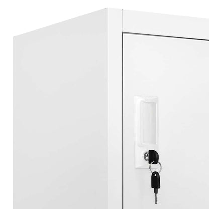 Armadietto con Serratura Grigio Chiaro 90x40x180 cm in Acciaio | homemem39