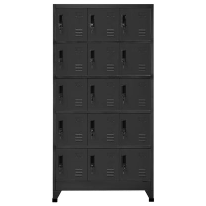 Armadietto con Serratura Antracite 90x40x180 cm in Acciaio - homemem39