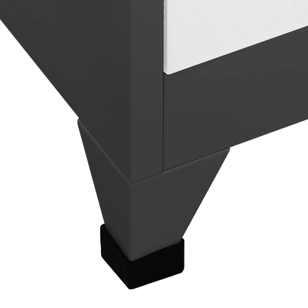 Armadietto con Serratura Antracite e Bianco 90x40x180cm Acciaio | homemem39