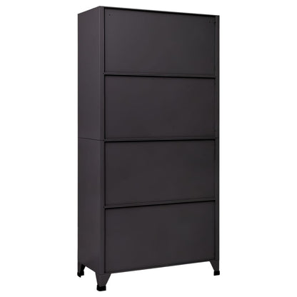 Armadietto con Serratura Antracite 90x40x180 cm in Acciaio | homemem39
