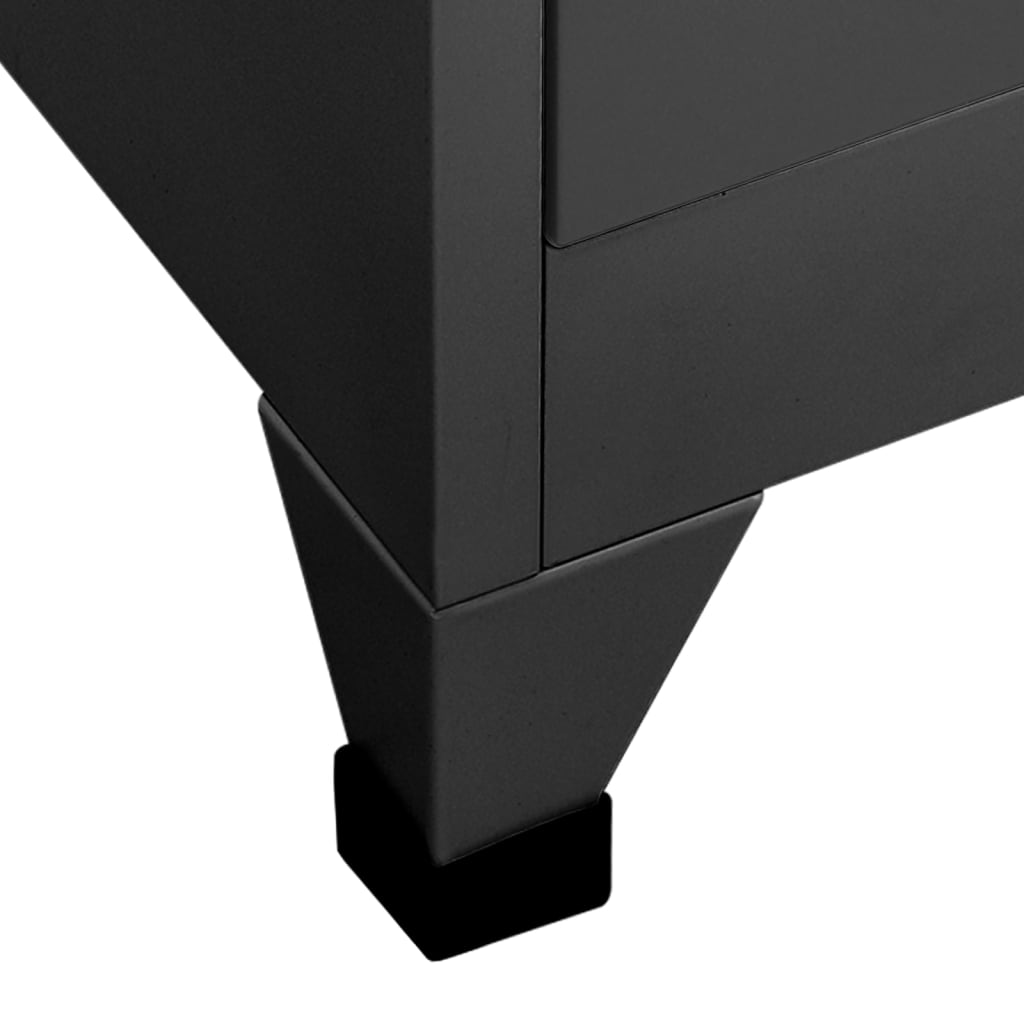 Armadietto con Serratura Antracite 90x40x180 cm in Acciaio | homemem39
